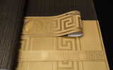 93522-2 Medusa Greek Key Gold Border - wallcoveringsmart