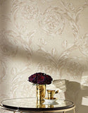 93588-1 Cream Off White Floral Barocco Wallpaper - wallcoveringsmart