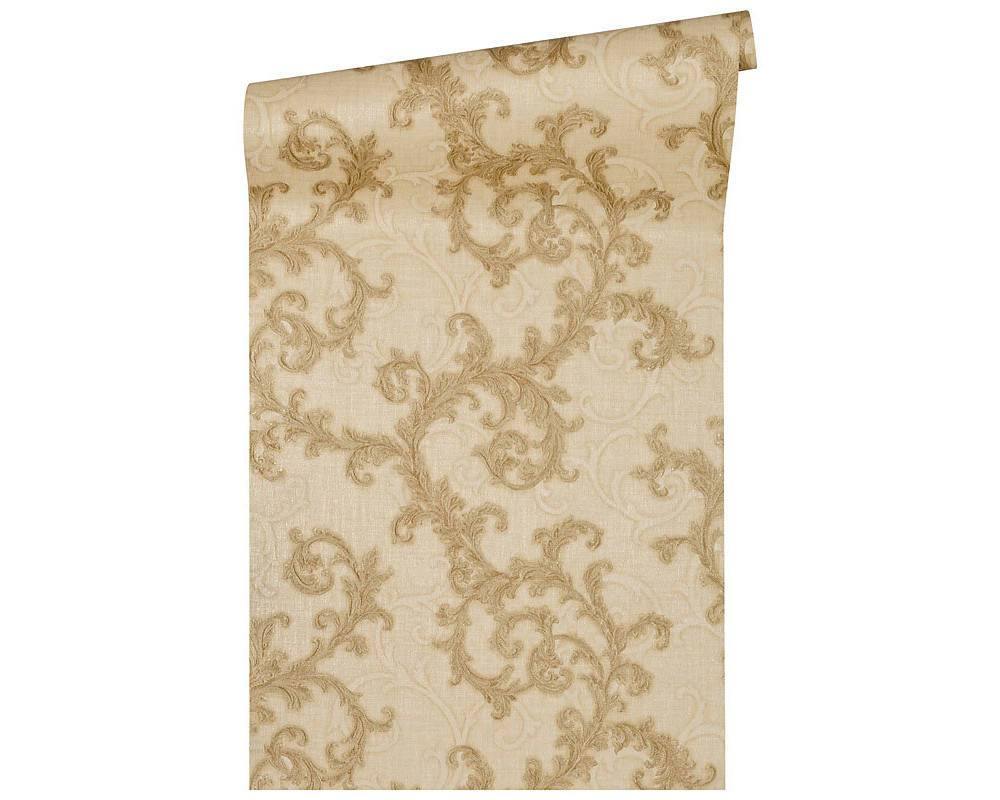 96231-2 Versace Calligraphy Beige Brass Barocco Designer Textured Dama ...