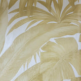 96240-4 Gold Off-white Versace Palm Banana Leaf Wallpaper