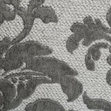 Z63027 Zambaiti Gray textured victorian damask faux fabric Wallpaper