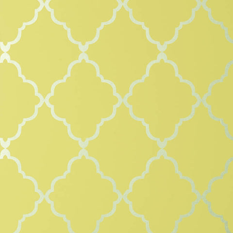 AT6056 KLEIN TRELLIS Citron Geometric Wallpaper