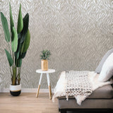 215010 Animal Tiger Wallpaper Glassbeads textured beige tan cream Metallic