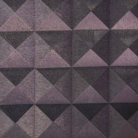 BA220066 Violet metallic purple geometric pyramid 3D illusion Wallpaper