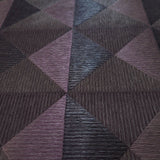 BA220066 Violet metallic purple geometric pyramid 3D illusion Wallpaper