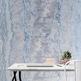 Z46001 Blue Violet Striped faux amatis marble modern textured contemporary wallpaper 3D