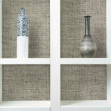 CY1559 York Papyrus Weave Charcoal Wallpaper
