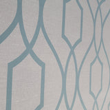 WM8771201 Contemporary Geometric lines modern geo wallpaper roll off white teal trellis 3D