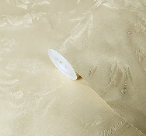 M53037 Contemporary Shimmer Yellow Gold Metallic Faux Silk Fabric Textured Wallpaper
