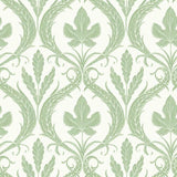 DM4921 York Adirondack Damask Green White Wallpaper