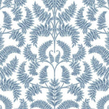 DM4962 York Royal Fern Damask Blue Wallpaper