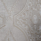 Z47011 Embossed Ivory tan cream lattice damask faux grasscloth textured Wallpaper rolls