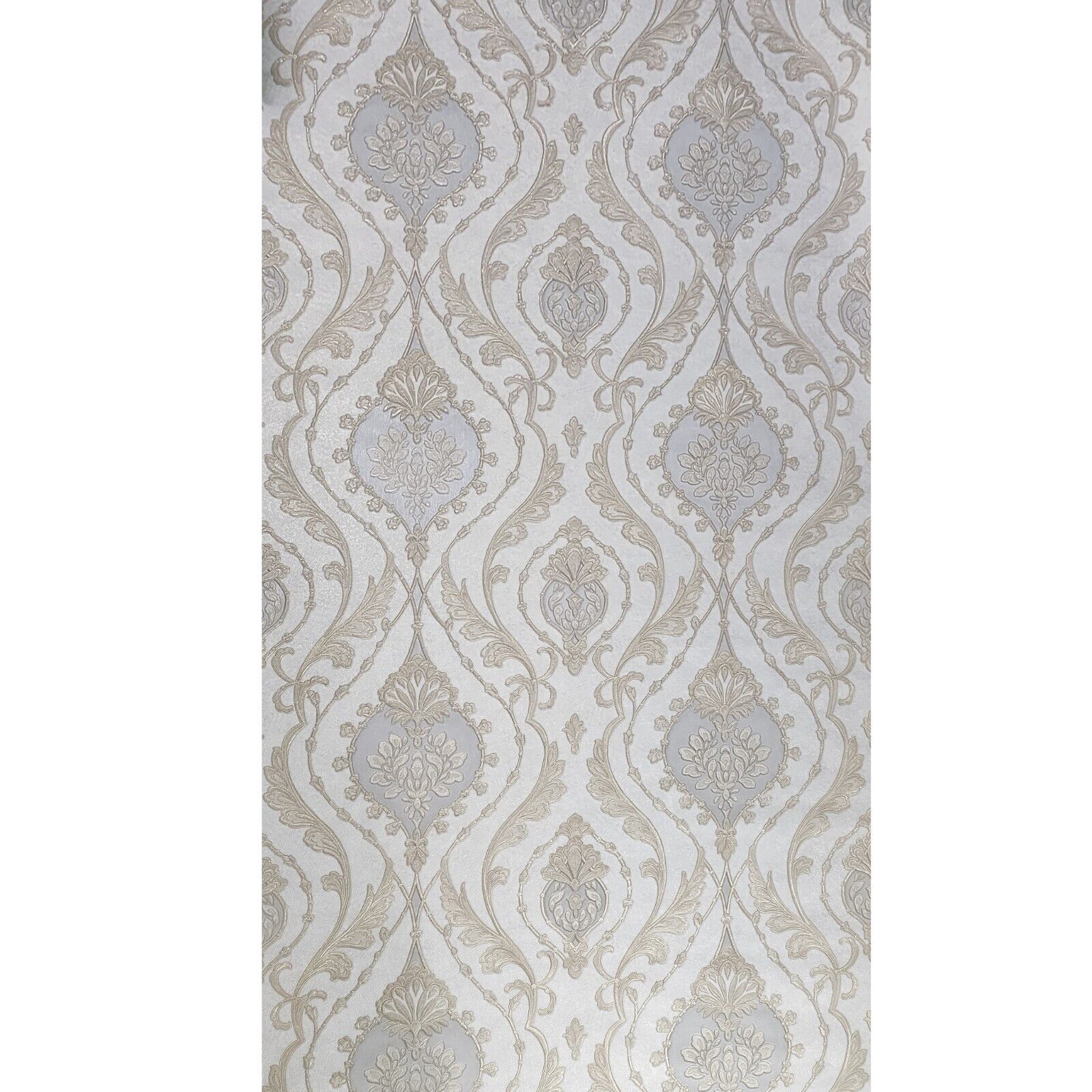 TAN  タン　DAMASK MOTIF CD  GRAY MH36506 Wallpaper | Damask Harlequin Grey & Beige Wallpaper