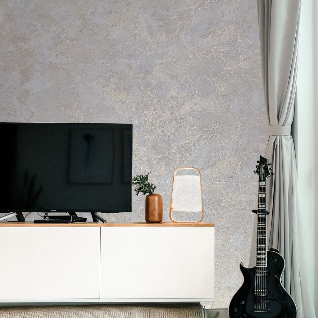 Z47016 Embossed beige cream rose gold metallic faux plaster textured m ...