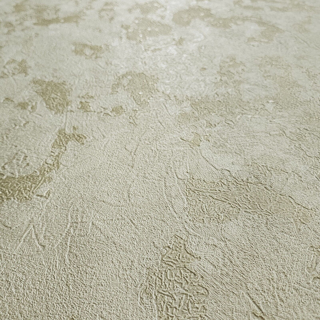 Z47040 Embossed contemporary beige gold metallic faux plaster textured ...