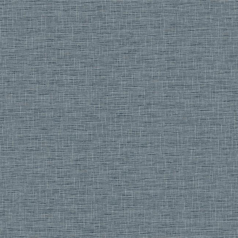 FH4057 York Silk Linen Weave Rustic Farmhouse Navy Blue Plain Wallpaper