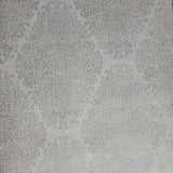 M5654 Floral Wallpaper gray off white cream diamond damask faux fabric textured