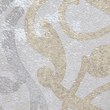 Z5515 Fresco Mosaic wallpaper gray off white gold metallic faux fish scale textured