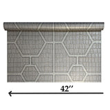 Z80033 Geo Hexagon brass silver metallic trellis lines wallpaper textured alligator 3D