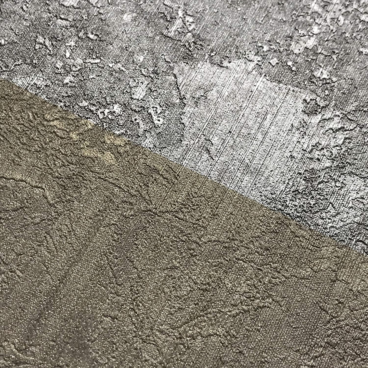 Texture Effect Wallpaper In Plain Texture Black Concrete Effect PVC