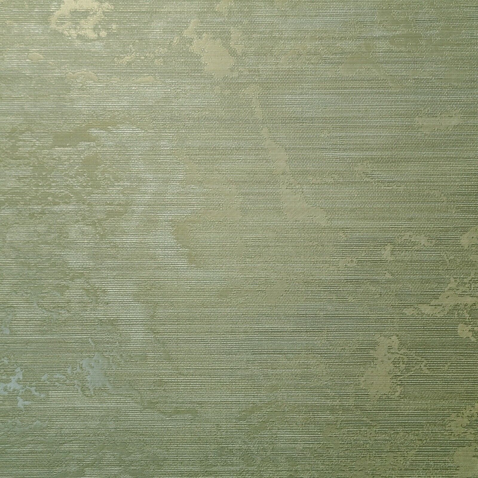 600029 Goldish green gold metallic textured faux grasscloth plain