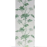 Z21140 Green off white Wallpaper floral tropical banana leaves faux grasscloth textured