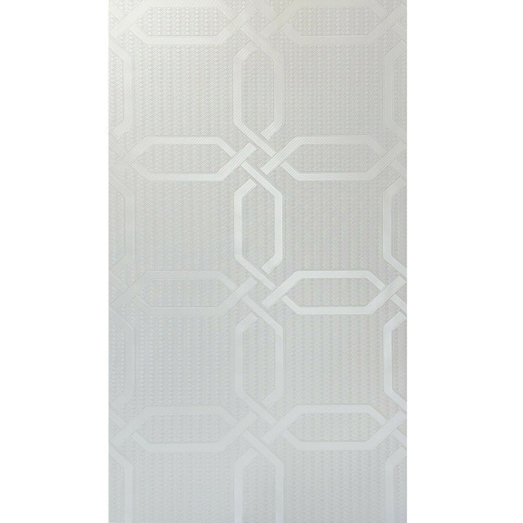 Z21103 Hexagon trellis lines off white Textured geometric wallpaper ...