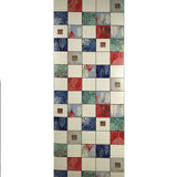 5581-12 Tile Blue Red White Plaid Wallpaper