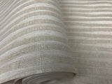 165014 Flock Wallpaper Cream Beige Ivory Textured Flocking Lines