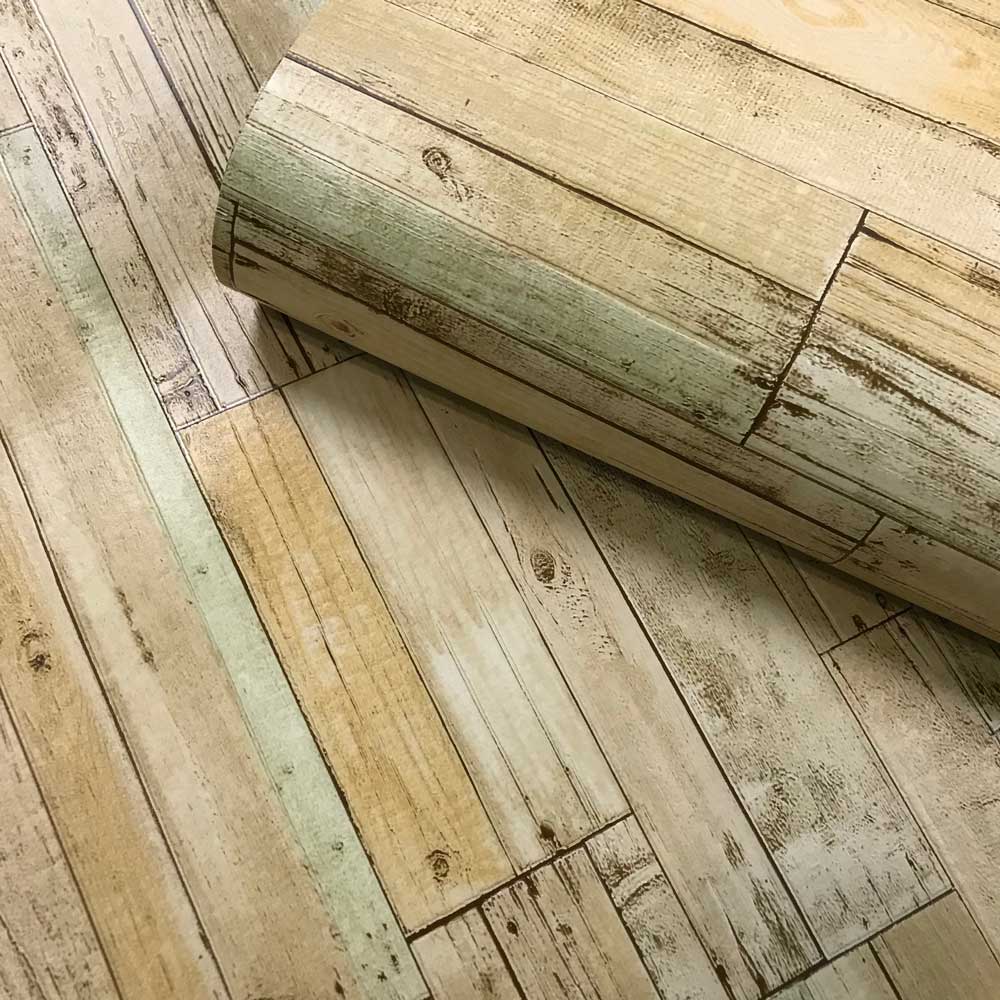 5564-05 Rustic Distressed Wood Barn Brown Wallpaper – wallcoveringsmart