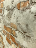 5583-02 Orange Concrete Brick Rustic Wall Wallpaper