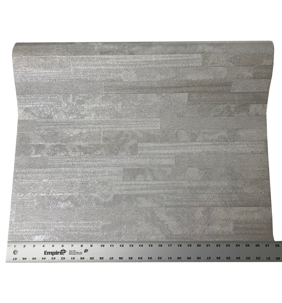 255013 Faux Animal Fur Tile Silver Textured Planks Wallpaper ...