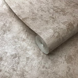 76036 Concrete Textured Plain Silver Rose Undertone Wallpaper