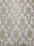 L876-07 Grey Silver Gold Lilac Damask Wallpaper