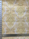 8102-05 Paper Wallpaper Victorian vintage retro damask yellow gold textured