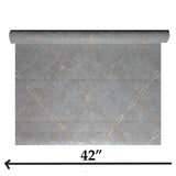 Z38039 Light Gray gold metallic diamond trellis faux concrete textured modern Wallpaper