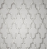 121021 Light gray pearl Metallic faux fabric geo eicute trellis textured wallpaper roll