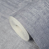 M1225 Zambaiti Gray Silver plain faux thread Wallpaper