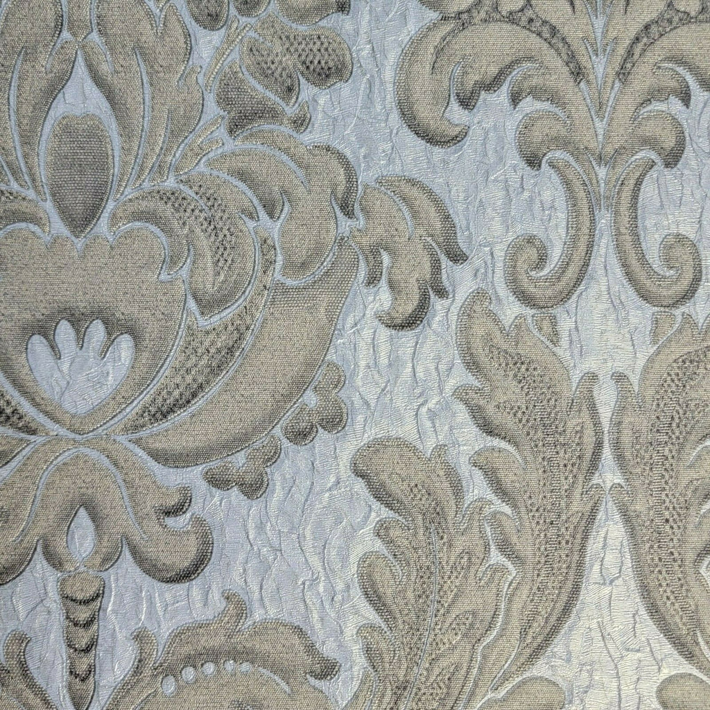 M1233 Murella Ivory silver tan gold metallic Victorian damask Wallpape ...