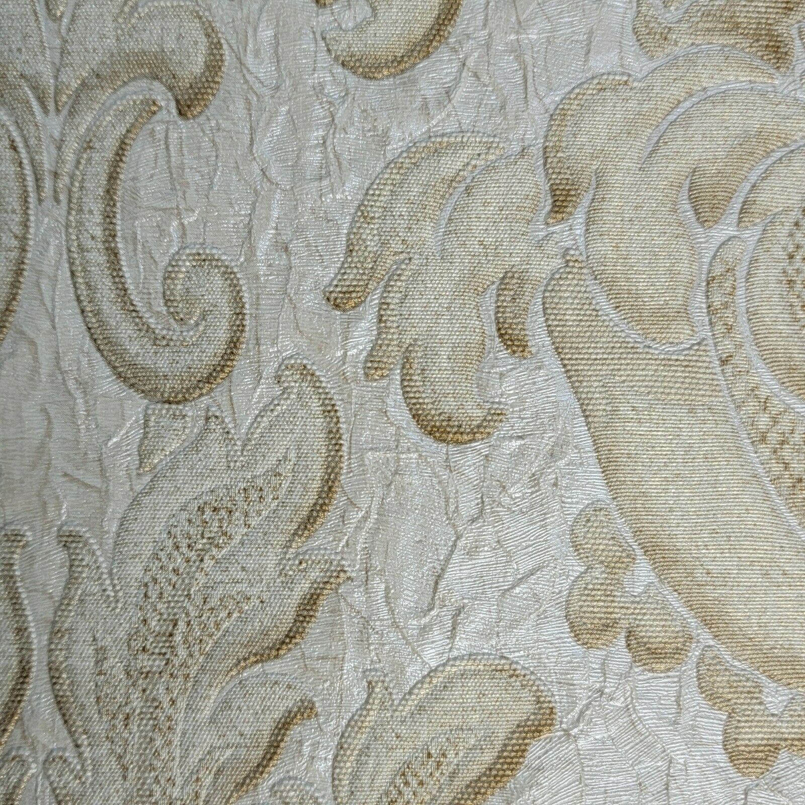 M1239 Zambaiti Ivory cream beige gold Victorian damask Wallpaper –  wallcoveringsmart