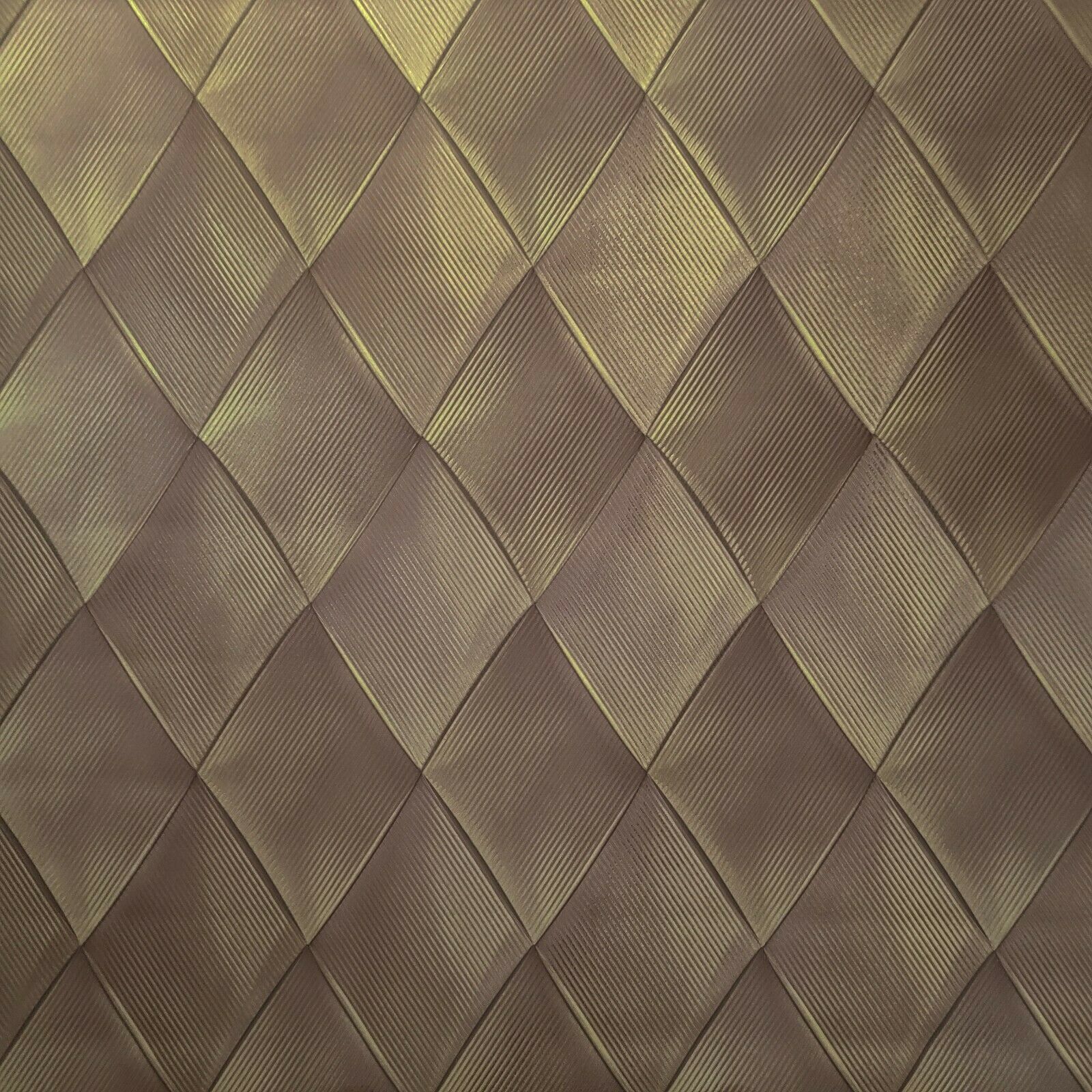 M16022 Bronze brown gold diamond geometric 3D lines Wallpaper –  wallcoveringsmart