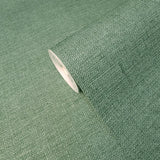 M23014 Zambaiti Rustic Green plain faux fabric textured Wallpaper 