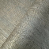 M23044 Distressed brown bronze metallic stria lines Wallpaper