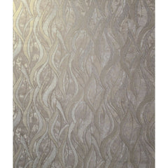 M25035 Off white textured wave lines faux fabric Modern Wallpaper