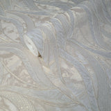 M25031 Taupe tan gold wave lines faux fabric Wallpaper