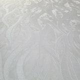 M25035 Off white textured wave lines faux fabric Modern Wallpaper