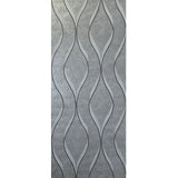 M50001 Zambaiti Dark gray gunmetal silver wavy lines textured 3D Wallpaper 