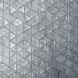 M50002 Dark gray silver square triangle tiles line Wallpaper