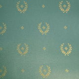 M5253 Royal green gold faux fabric textured Baroque Wallpaper