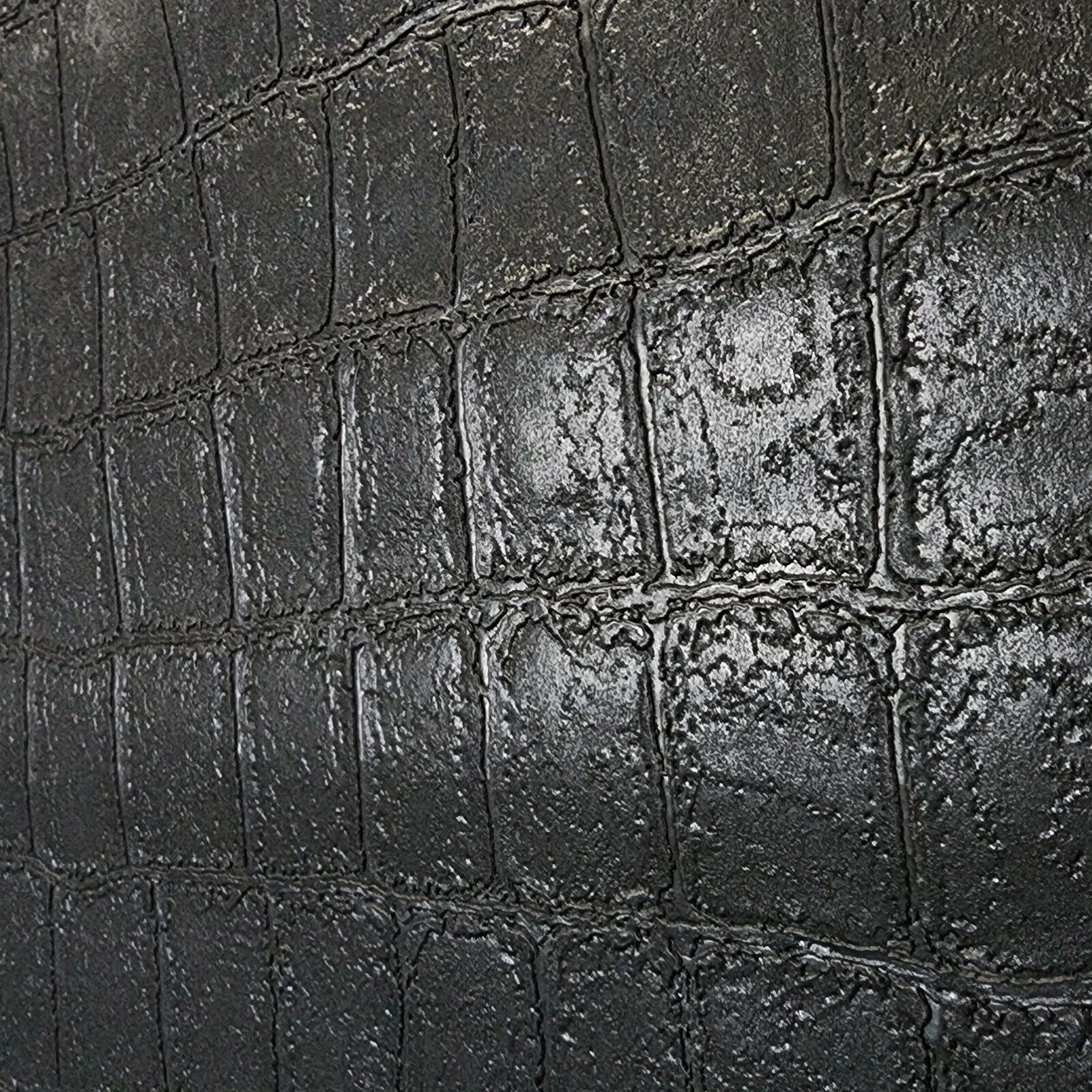 Z80025 Philipp Plein Modern Animal Crocodile faux skin black alligator –  wallcoveringsmart